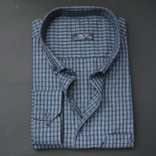 Cămașă groasă pentru bărbați - Prahova - Albastru cu bleumarin