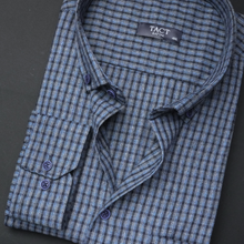 Cămașă groasă pentru bărbați - Prahova - Albastru cu bleumarin