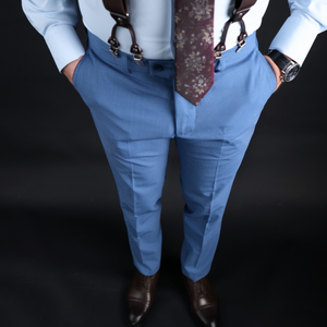 Pantaloni eleganți Confex - Vintage blue