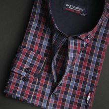 Cămașă pentru bărbați - Lazio - Bleumarin cu bleu și roșu