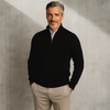 Pulover bărbătesc Premium Zip-UP - Negru