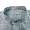 Cămașă barbătească din in - Basil - Slim Fit -  Verde
