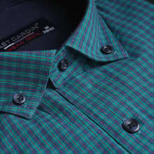 Cămașă pentru bărbați - Napoli - Turcoaz cu albastru și roșu