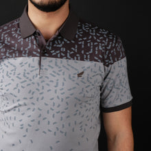 Tricou Polo pentru bărbați - Ares - MALIBU - Maro cu gri