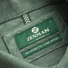 Cămașă din raiat fin - ZENMAN RoyalTOUCH™ - Corduroy EDITION - Verde Salvie