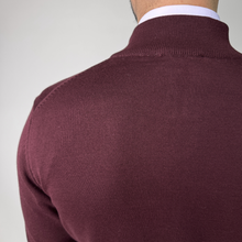 Pulover bărbătesc Premium Zip-UP - Vișiniu