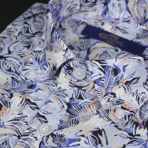 Cămașă Confex din in - BRACCIANO - Model floral - M2