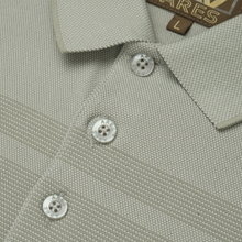 Tricou Polo pentru bărbați - ARES - BALI - Taupe cu alb