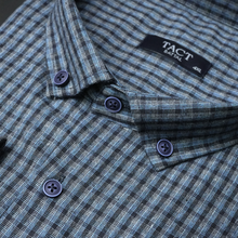 Cămașă groasă pentru bărbați - Prahova - Albastru cu bleumarin