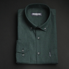 Cămașă groasă pentru bărbați - Deceneu - Verde cu bleumarin