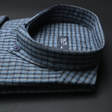 Cămașă groasă pentru bărbați - Prahova - Albastru cu bleumarin