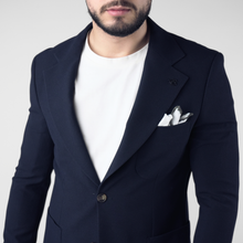 Sacou texturat C. Baybars - AeroGOFRÉ™ - Bleumarin