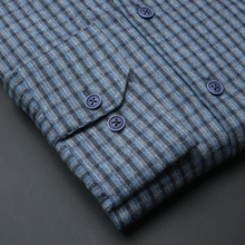 Cămașă groasă pentru bărbați - Prahova - Albastru cu bleumarin