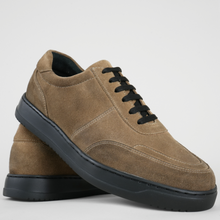 Pantofi bărbătești din piele - Urban FLEX - Bej Velur