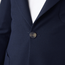 Sacou texturat C. Baybars - AeroGOFRÉ™ - Bleumarin