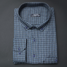 Cămașă groasă pentru bărbați - Prahova - Albastru cu bleumarin