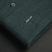 Cămașă groasă pentru bărbați - Deceneu - Verde cu bleumarin