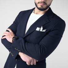 Sacou texturat C. Baybars - AeroGOFRÉ™ - Bleumarin