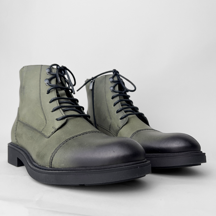 Ghete vintage din piele naturală - Gary - Verde Olive