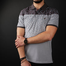 Tricou Polo pentru bărbați - Ares - MALIBU - Maro cu gri