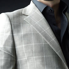 Sacou bărbați Confex - Slim Fit - Bej în carouri