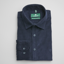 Cămașă din raiat fin - ZENMAN RoyalTOUCH™ - Corduroy EDITION - Bleumarin Imperial