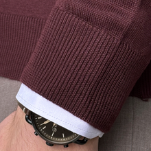 Pulover bărbătesc Premium Zip-UP - Vișiniu