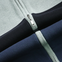 Pulover cu fermoar Ares - ATLAS - Gri cu bleumarin și albastru