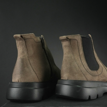 Ghete piele naturală - York - Bej Velur