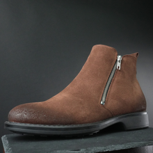 Ghete piele naturală - Zanetti - Maro Cognac Velur