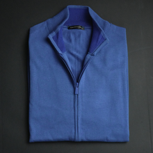 Pulover bărbătesc Premium Zip-UP - Albastru electric