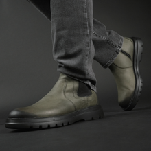 Ghete piele naturală - York - Verde