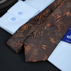 a close up of a tie on a table