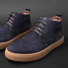 Ghete piele naturală - NOMAD - Bleumarin Velur
