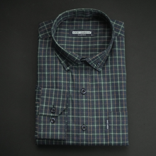 Cămașă groasă pentru bărbați - Parma - Bleumarin cu verde și negru