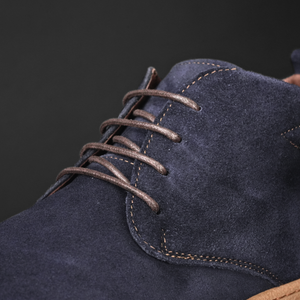 Ghete piele naturală - NOMAD - Bleumarin Velur