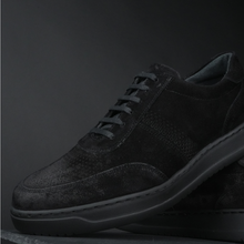 Pantofi bărbătești din piele - Urban FLEX - Negru Velur
