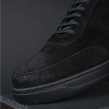 Pantofi bărbătești din piele - Urban FLEX - Negru Velur