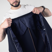Sacou texturat C. Baybars - AeroGOFRÉ™ - Bleumarin