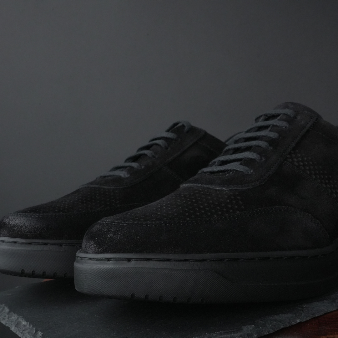 Pantofi bărbătești din piele - Urban FLEX - Negru Velur – Zenman