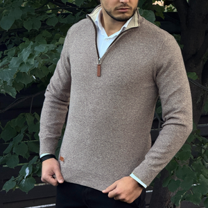 Pulover pentru bărbați - Nordic - Maro Cappuccino