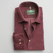 Cămașă din raiat fin - ZENMAN RoyalTOUCH™ - Corduroy EDITION - Burgundiu Aristocrat