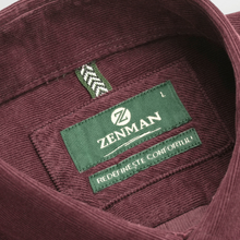 Cămașă din raiat fin - ZENMAN RoyalTOUCH™ - Corduroy EDITION - Burgundiu Aristocrat