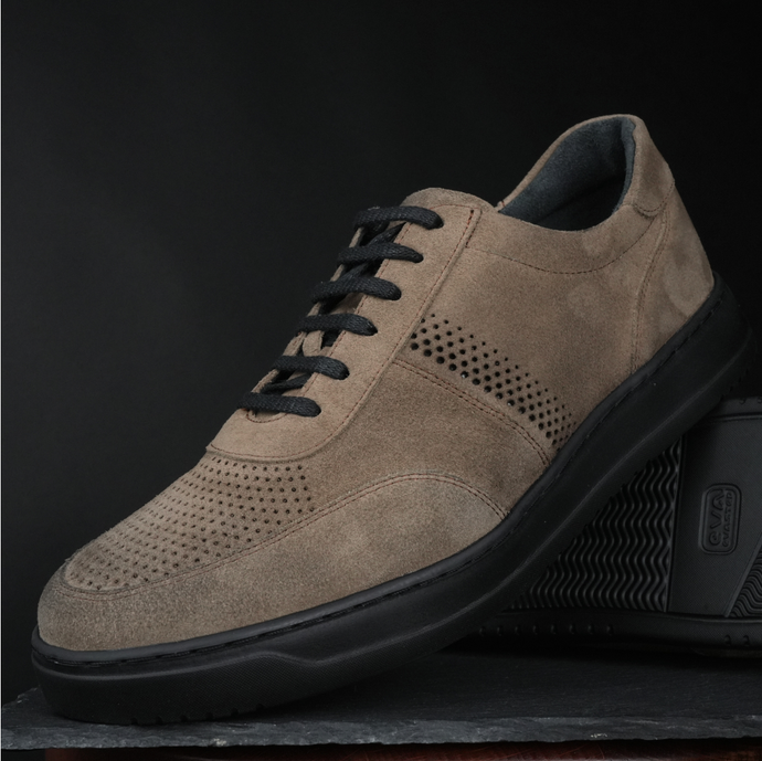 Pantofi bărbătești din piele - Urban FLEX - Bej Velur