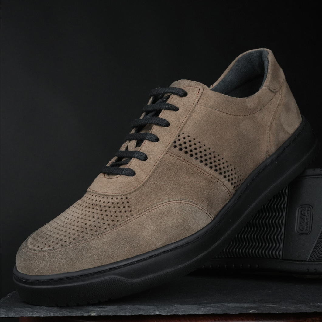 Pantofi bărbătești din piele - Urban FLEX - Bej Velur