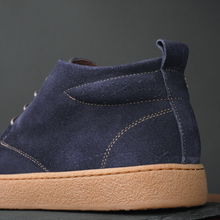 Ghete piele naturală - NOMAD - Bleumarin Velur