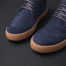 Ghete piele naturală - NOMAD - Bleumarin Velur
