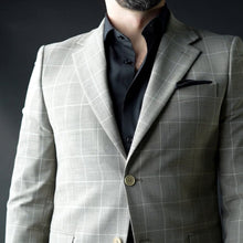 Sacou bărbați Confex - Slim Fit - Bej în carouri