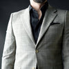 Sacou bărbați Confex - Slim Fit - Bej în carouri
