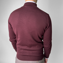 Pulover bărbătesc Premium Zip-UP - Vișiniu